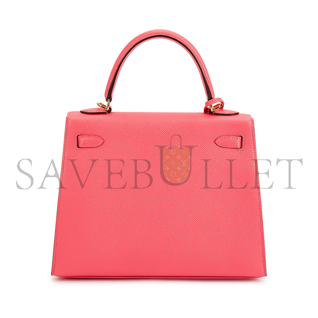 H**mes master rose azalee epsom kelly 25 sellier gold hardware (25*17*7cm)